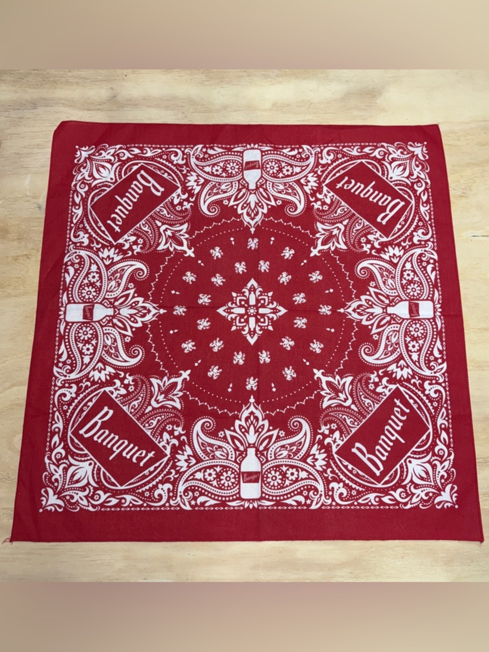 Red Paisley Coors Banquet Vintage Bandana